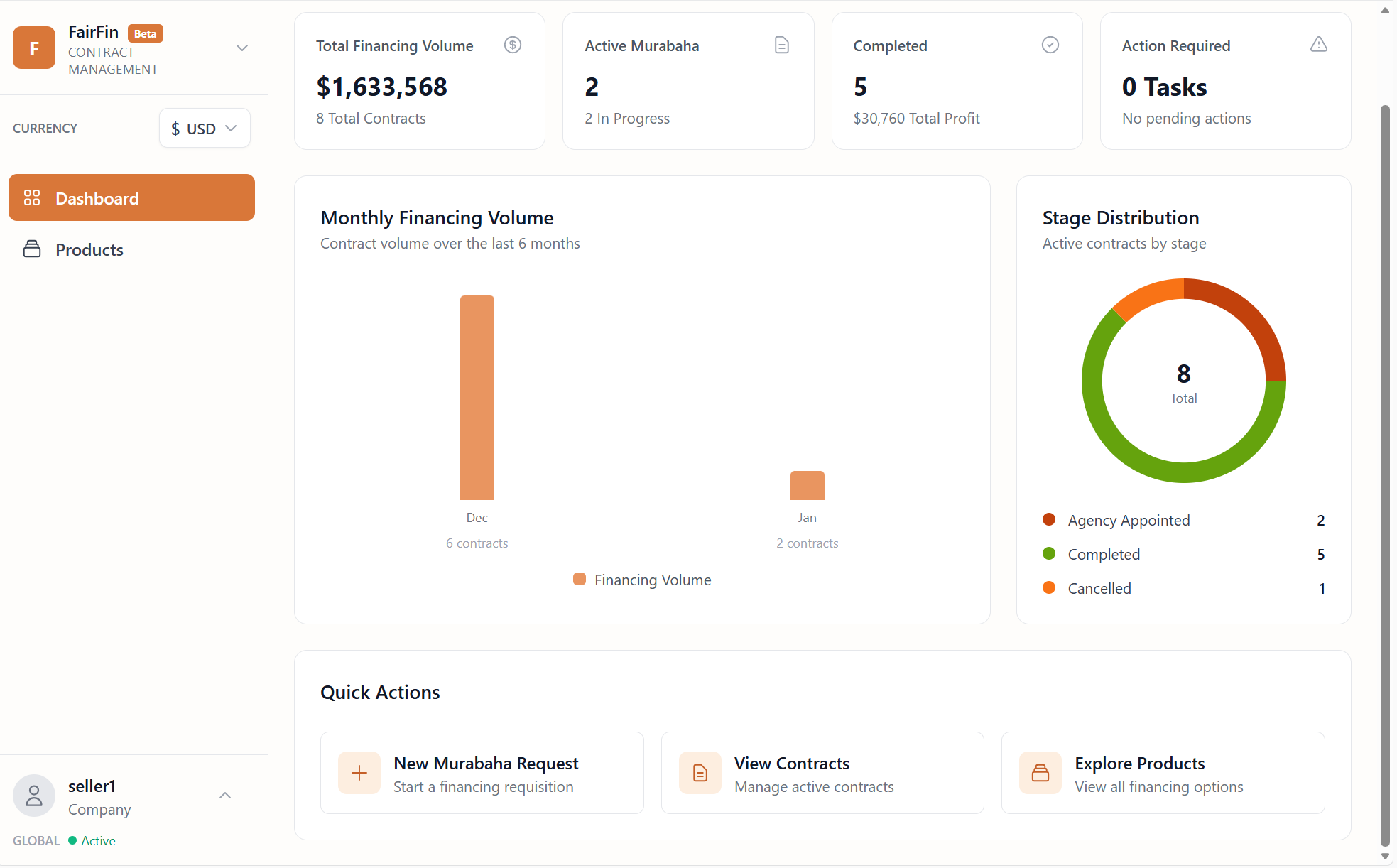Financing Dashboard